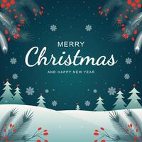 Merry Christmas and Happy New Year background. vector