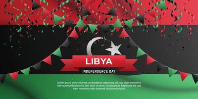 Libya Independence Day background. vector