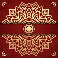 luxury ornamental mandala Pattern design background in gold color vector
