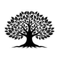 tree roots silhouette isolated background vector
