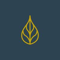 Minimalist Outline Leaf nature, natural Logo shape Design, featuring clean and elegant lines for a modern and eco-friendly branding look. vector
