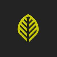Minimalist Outline Leaf nature, natural Logo shape Design, featuring clean and elegant lines for a modern and eco-friendly branding look. vector