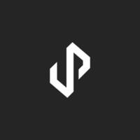 simple minimalist modern lettering N P, NP logo one line outline, line art logo type style vector