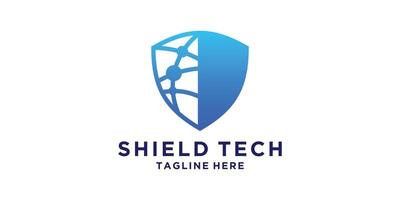 logo design shield technology,connection,security,symbol,icon,,idea,creative. vector