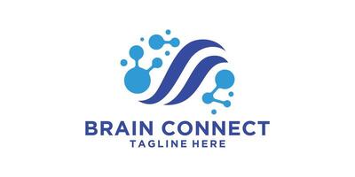 logo design brain connect,intelligence,psychology,mental,symbol,icon,,idea,creative vector