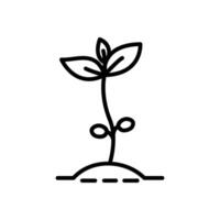 bean sprout icon, line style icon vector