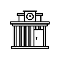 prison icon, line style icon vector
