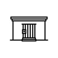 prison icon, line style icon vector