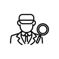 forensic expert icon, line style icon vector