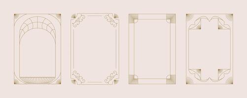 Vintage deco frame and border. Abstract decoration for vertical design vector