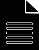 silhouette of a document icon vector
