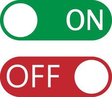 Green On Off Switch Toggle Button Digital Interface Design vector