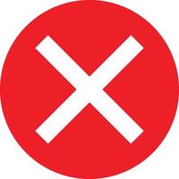 Red Circle Cross Graphic Design Wrong, Error, Cancel, No, X Mark vector
