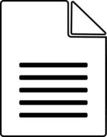 Simple Document Icon File, Paper, Lines, Sheet, Text, Data, Page, Record, Information, Format vector