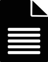Document File Icon Simple Black and White Page Design vector