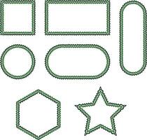 Collection of geometric frames, squares, rectangles, ovals, circles, and rounded shapes. Minimalist and modern designs for decorative layouts, templates, borders, elements. illustration vector