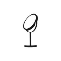Mirror silhouette in white background. Mirror silhouette icon. vector