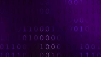 Digital Binary Code Background Dark Violet video