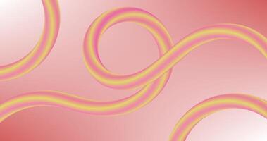 Colorful Gradient Line Shape on Orange Abstract Background vector