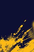 Blue and yellow abstract background with grunge texture, dots halftone and splatter effect graphic elements vector