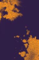 Orange and purple abstract background with halftone effect and topographic texture modern design illustration template vector