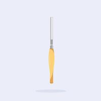 traditional wood lathe chisel, craft carving tool suitable for posters and web icons vector