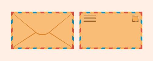 brown envelope with lines on each side, letter container for manual files, suitable for posters and web icons vector