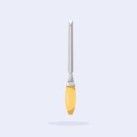 Traditional wood gouge chisel, craft carving tool suitable for posters and web icons vector