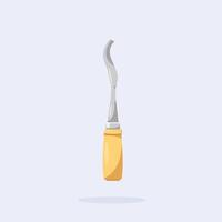 traditional wood curve chisel, craft carving tool suitable for posters and web icons vector