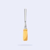 traditional wood paring chisel, craft carving tool suitable for posters and web icons vector