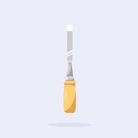 traditional wood sash mortise chisel, craft carving tool suitable for posters and web icons vector