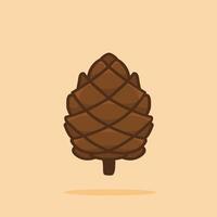 minimalist pine cone, minimalist christmas tree acorn, suitable for poster and web icon vector