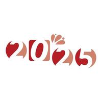 Happ new year Creative design of 2025 typography., vector