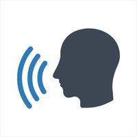Voice icon. Voice message. Voice recognition. Voice command icon vector