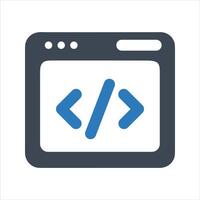 Software developer icon. Orogramming icon vector