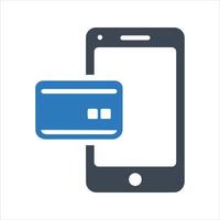 Mobile banking icon. Mobile payment app icon vector