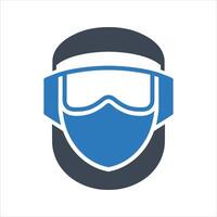 Face shield icon. Face mask icon vector