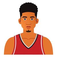 a cartoon image of a man in a red jersey vector