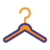 a hanger with a blue and orange handle vector
