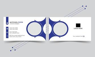 Simple and 2 page business card design vector