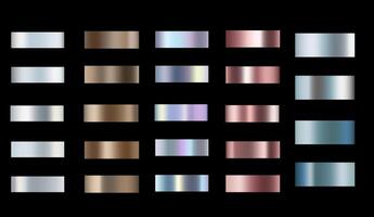 silver color set design vector