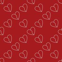 Broken Heart Breakup line seamless pattern vector
