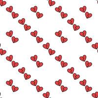 Pair of Red Broken Hearts Divorce or Heartbreak modern seamless pattern vector
