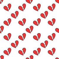 Red Heartbreak colored modern seamless pattern vector