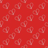 Broken Heart Despair linear design seamless pattern vector