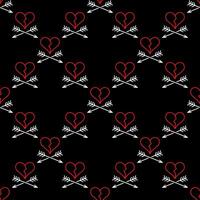 Arrows and Broken Heart Heart Broken line seamless pattern vector