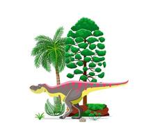 Tarbosaurus prehistoric dinosaur reptile character vector