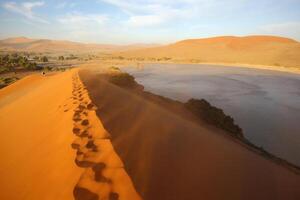 On top of the dune at Sossusvlei photo