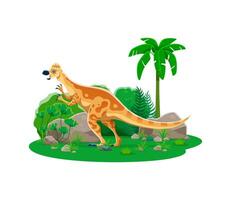 Pachycephalosaurus prehistoric dinosaur character vector