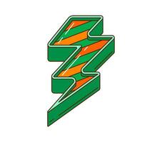 Thunderbolt lightning, retro saint Patrick object vector